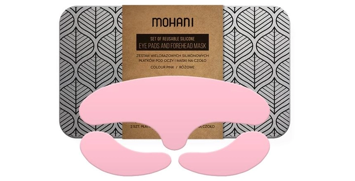 Płatki pod oczy Mohani wielorazowe silikonowe i maska na czoło różowy (5902802721723) - obraz 1