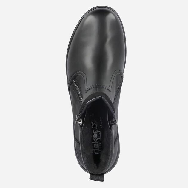 Zimowe trzewiki damskie skórzane RIEKER RIEZ0060-00 40 Czarne (4061811022427) - obraz 3