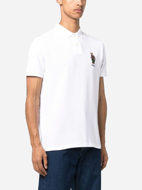 Koszulka polo męska elegancka Ralph Lauren PRL710853312021 M Biała (3616534414786) - obraz 1