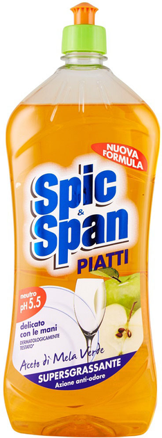Płyn do mycia naczyń Spic and Span Supersgrassante ocet jabłkowy 1000 ml (80407270) - obraz 1
