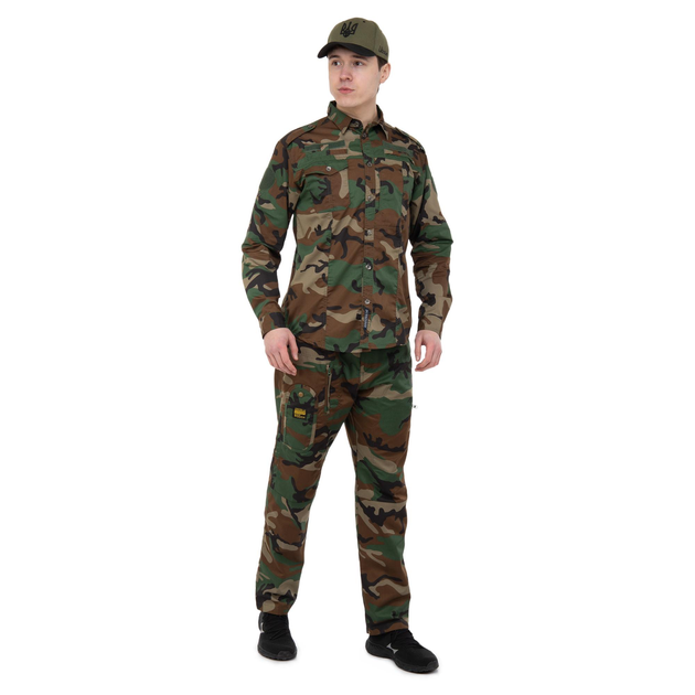 Костюм тактичний (сорочка та штани) Military Rangers ZK-SU1127 розмір: S Колір: Камуфляж Woodland - зображення 1
