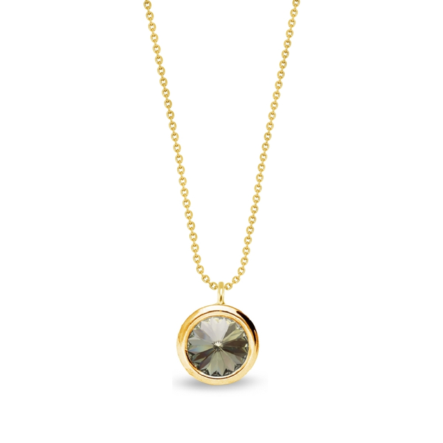 Срібний та позолочений кулон Spark зі Swarovski Birthday Stone NBG1122SS29BD - Фото 1 Срібний та позолочений кулон Spark зі Swarovski Birthday Stone NBG1122SS29BD - зображення 1