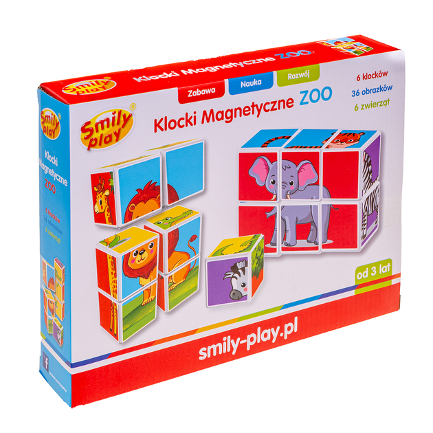 Klocki magnetyczne Smily Play Zoo (5905375836443) - obraz 1