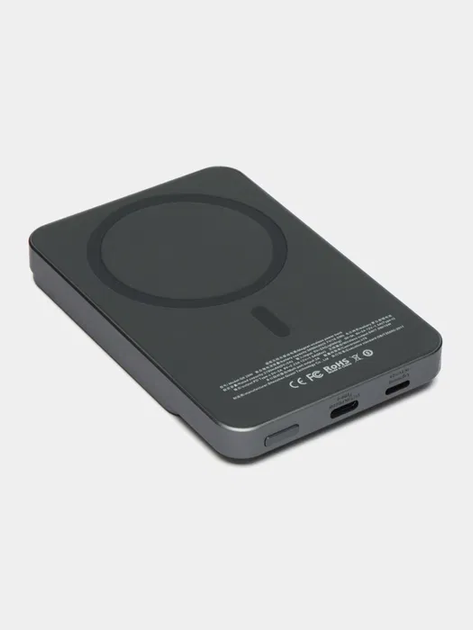 PowerBank магнітний Mag Save з бездротовою зарядкою 10000 mAh 20 Вт для iPhone Сірий ( код: Q920WPlus ) - зображення 5