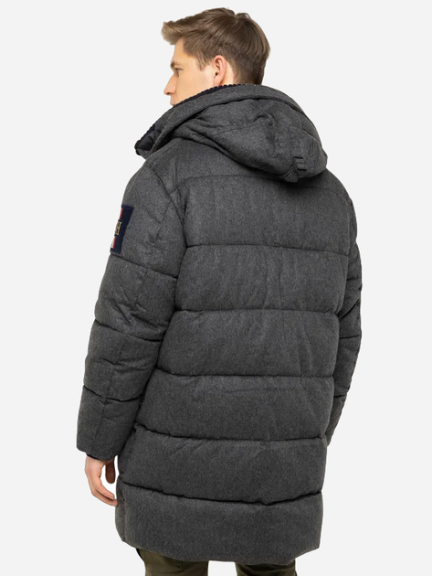 Пуховик зимовий довгий чоловічий Tommy Hilfiger ICON + WOOL HOODED P P9Y MW0MW11489 XL Сірий (8719859334915) - зображення 2