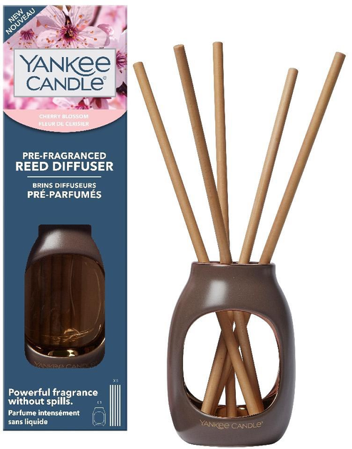 Ароматичний дифузор із паличками Yankee Candle Pre-Fragranced Reed Diffuser Cherry Blossom (5038581064314) - зображення 1