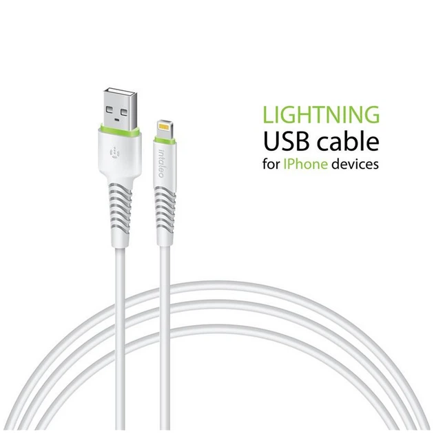 Кабель Intaleo CBFLEXL0 USB-Lightning 0.2м White (1283126487439) - Фото 1 Кабель Intaleo CBFLEXL0 USB-Lightning 0.2м White (1283126487439) - изображение 1
