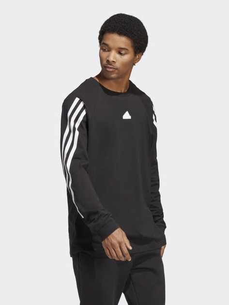 Світшот чоловічий Adidas M Fi 3S Ls IC3755 XL Чорний (4066752425061) - зображення 1