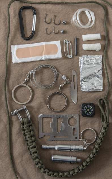 Набір для виживання тактичний Mil-Tec На паракорді Олива PARACORD SURVIVAL KIT LARGE OLIV (16027701) - изображение 2