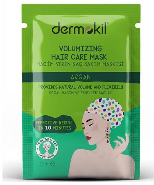 Maska do włosów Dermokil Stem Hair Care Mask Argan zwiększająca objętość w formie czepka 35 ml (8697916014379) - obraz 1