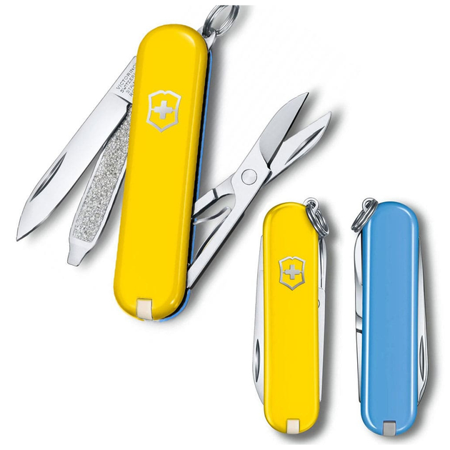 Нож Victorinox Classic SD Ukraine Жовто-блакитний (0.6223.8G.28) - изображение 1