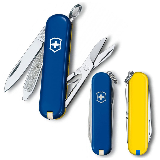 Нож Victorinox Classic SD Ukraine Синьо-жовтий (0.6223.2.8) - изображение 1