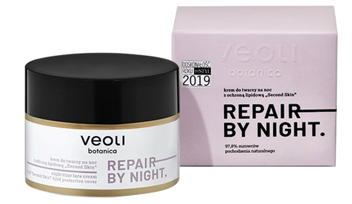Krem do twarzy Veoli Botanica Repair By Night Cream z ochroną lipidową 50 ml (5907222052877) - obraz 1