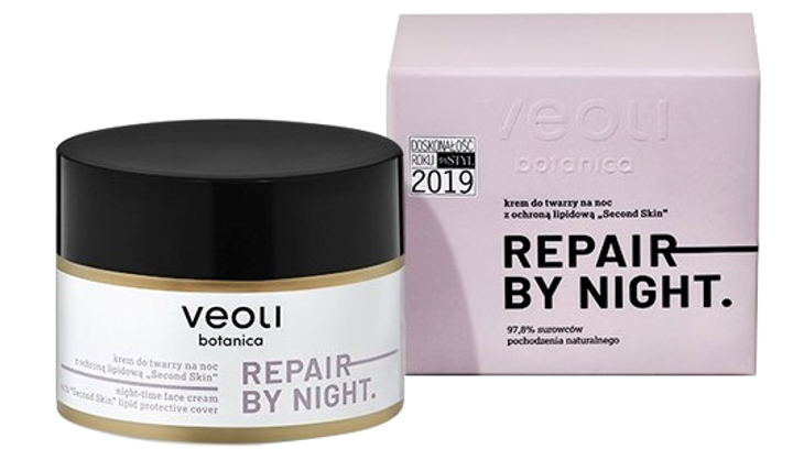 Крем для обличчя Veoli Botanica Repair By Night Cream з ліпідним захистом 50 мл (5907222052877) - зображення 1