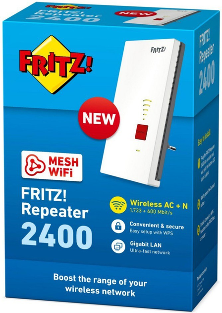 Wzmacniacz AVM FRITZ! Repeater 2400 WLAN White (4023125028557) - obraz 7
