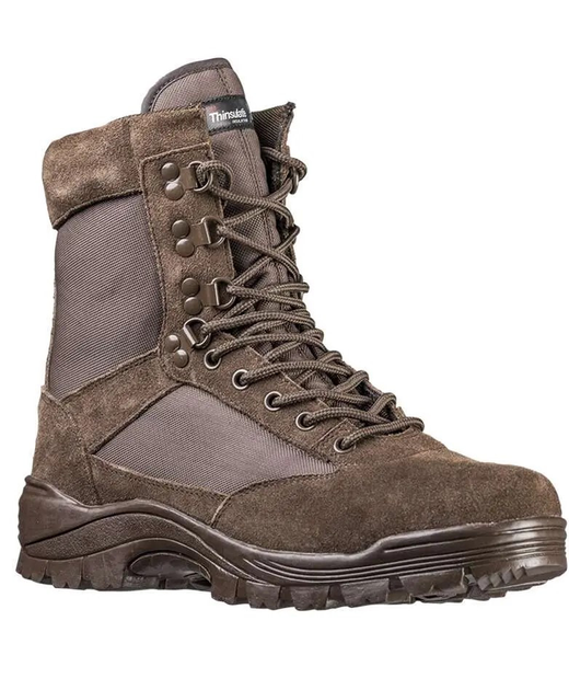 Ботинки тактические демисезонные Mil-Tec Side zip boots на молнии Коричневые 12822109 размер 48 - изображение 2