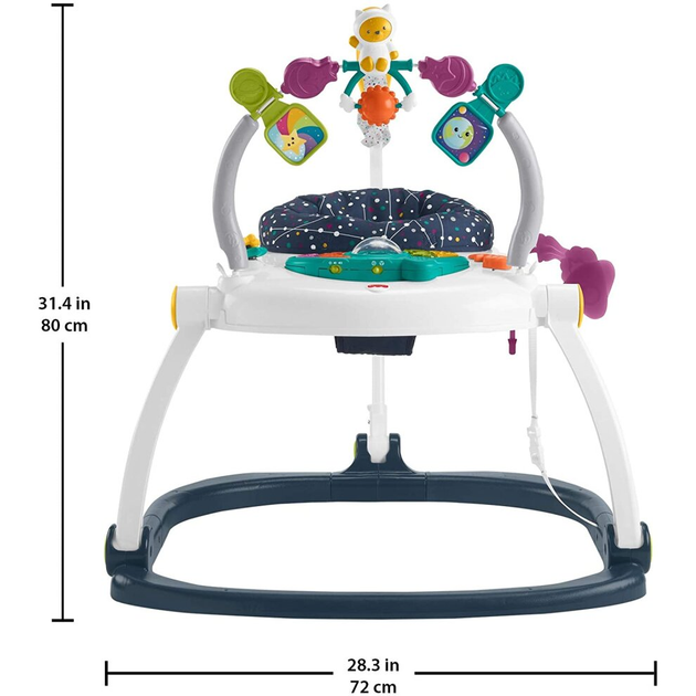 Zabawka interaktywna Mattel Fisher-Price Astro Kitty SpaceSaver Jumperoo (0887961988598) - obraz 4