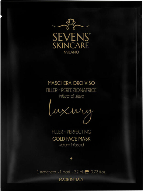 Кремоподібна маска для обличчя Sevens Skincare Розкішна золота 22 мл (8699501222305) - зображення 1