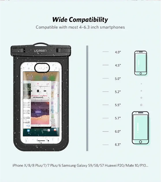 Чохол водонепроникний UGREEN LP186 (6957303859191) - зображення 4
