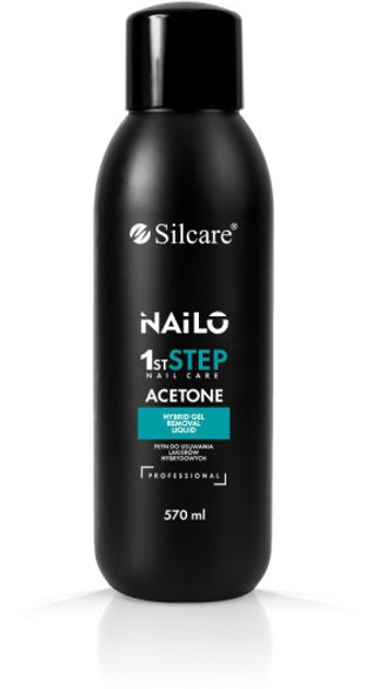 Ацетон Silcare Nailo 1st Step Nail для зняття гібридних лаків 570 мл (5902560535556) - зображення 1