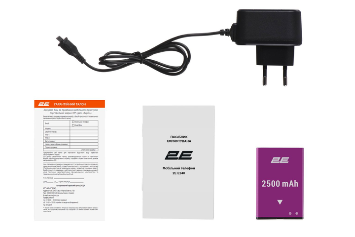 Мобильный телефон 2Е E240 2023 Dual Sim черный (688130251068) - изображение 5