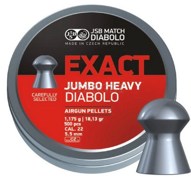 Кульки JSB Diabolo Exact Jumbo Heavy 5.52 мм, 1.175 р (250шт) - зображення 1