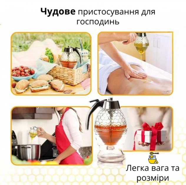 Диспенсер дозатор для меда и соусов (прозрачный) – фото, отзывы ...