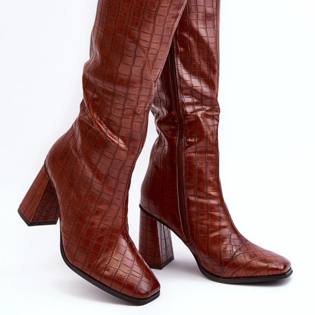 Чоботи жіночі Vabaria 41 Коричневі (5905677021462) - зображення 4