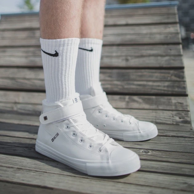 Trampki męskie wysokie Big Star Y174024 40 Białe (5901437802746) - obraz 4