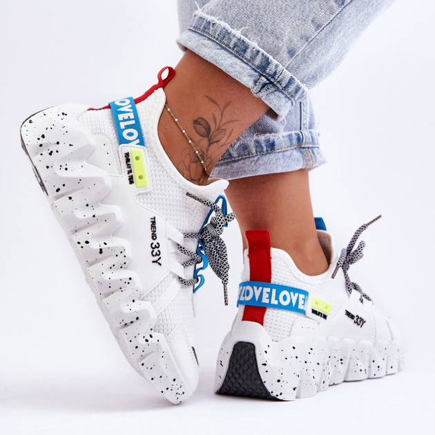 Sneakersy damskie Evolution 40 Białe (5905677436730) - obraz 5