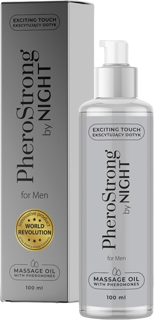 Olejek do masażu z feromonami PheroStrong By Night For Men Massage Oil With Pheromones 100 ml (5905669259408) - obraz 1