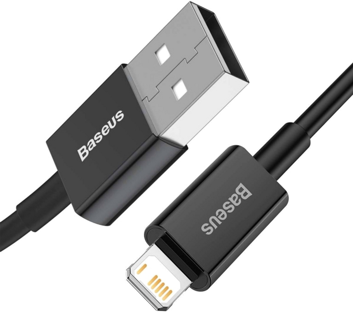 Кабель Baseus Superior Series Fast Charging Data Cable USB to iP 2.4 А 2 м Black (CALYS-C01) - зображення 1