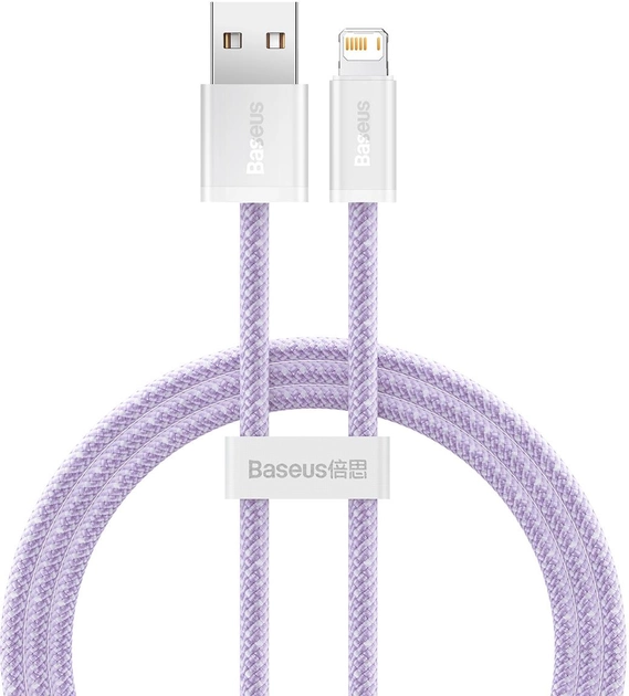 Kabel Baseus Dynamic Series Fast Charging Data Cable USB to iP 2.4 A 1 m Purple (CALD000405) - obraz 1