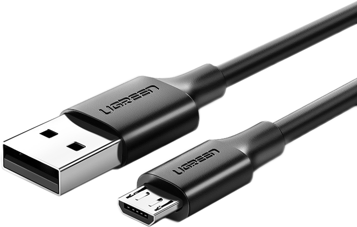 Кабель Ugreen US289 USB 2.0 to Micro Cable Nickel Plating 2 А 1 м Black (6957303861361) - зображення 1
