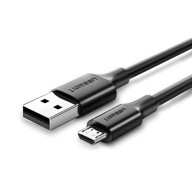 Kabel Ugreen US289 USB 2.0 to Micro Cable Nickel Plating 2 A 3 m Black (6957303868278) - obraz 1