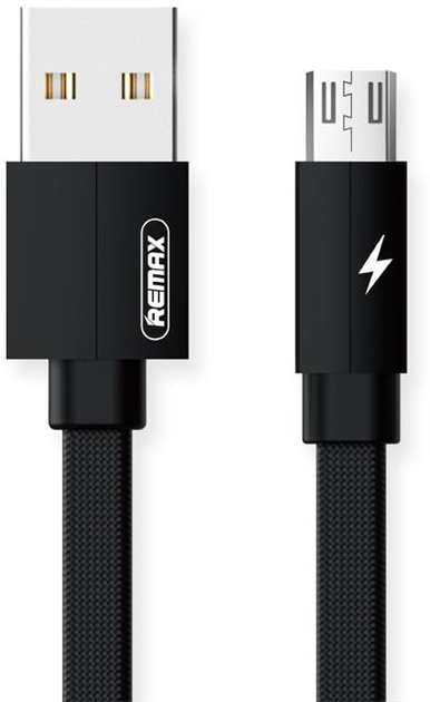 Kabel Remax Kerolla MicroUSB Data/Charge 2 m Black (RC-094m 2M Black) - obraz 1
