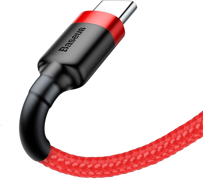 Кабель Baseus Cafule Cable USB For Type-C 2 А 3 м Red/Red (CATKLF-U09) - зображення 2