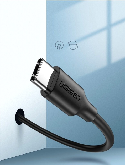 Kabel Ugreen US287 USB 2.0 to USB Type-C Cable Nickel Plating 3 A 3 m Black (6957303868261) - obraz 4