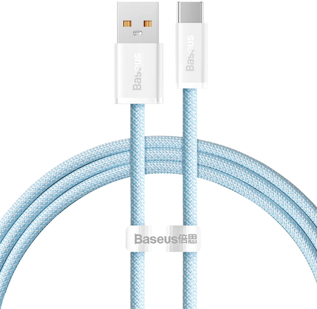 Kabel Baseus USB 2.0 AM-Type-C m, 1 m, 20V/5A, 100W Dynamic Series Blue (CALD000603) - obraz 1
