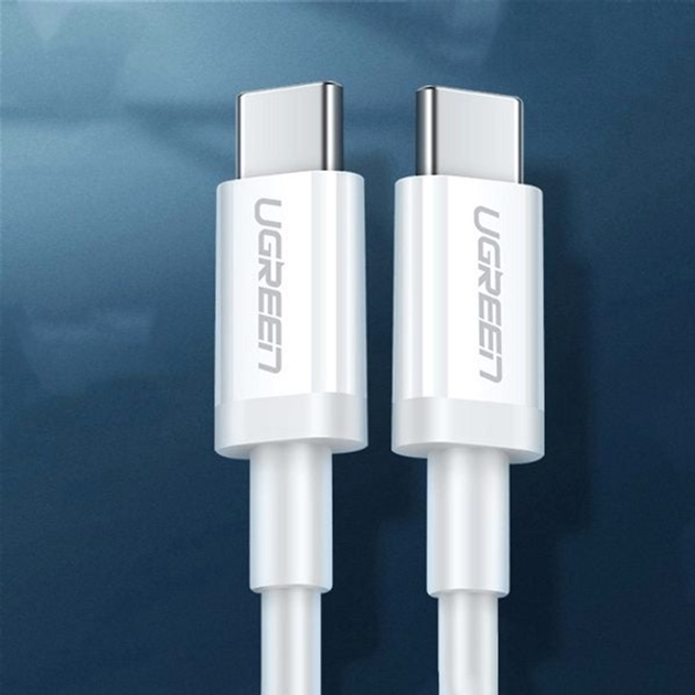 Kabel Ugreen US264 USB Type-C to USB Type-C 60 W ABS Cover 3 A 1.5 m White (6957303865192) - obraz 3