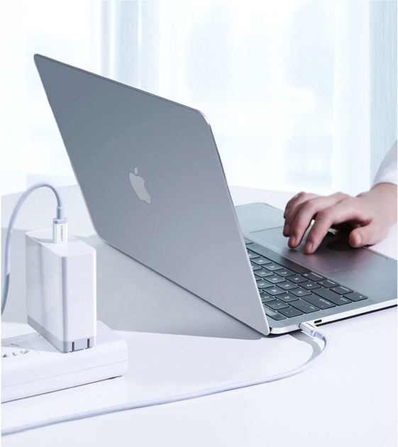 Kabel Ugreen US264 USB Type-C to USB Type-C 60 W ABS Cover 3 A 1.5 m White (6957303865192) - obraz 4