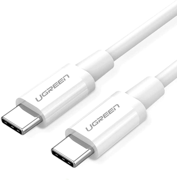 Kabel Ugreen US264 USB Type-C to USB Type-C 60 W ABS Cover 3 A 2 m White (6957303865208) - obraz 1