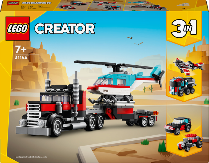 Конструктор LEGO Creator Бортова вантажівка з гелікоптером 270 деталей (31146) - зображення 1