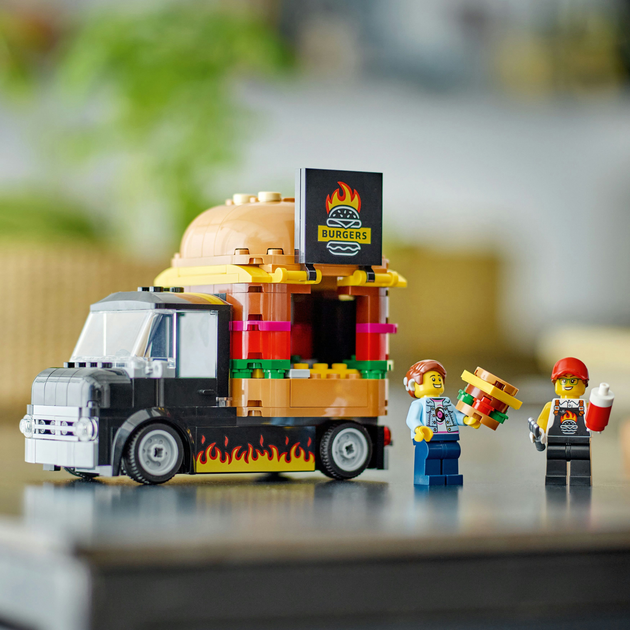 Zestaw klocków LEGO City Ciężarówka z burgerami 194 elementy (60404) - obraz 6