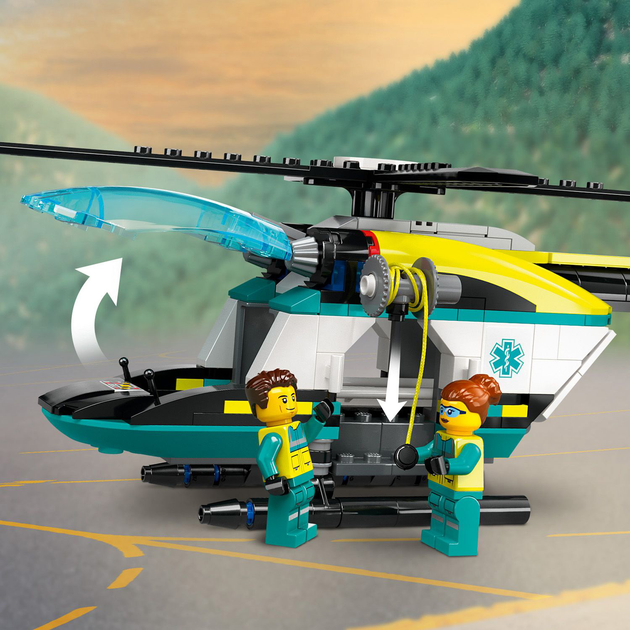 Конструктор LEGO City Гелікоптер аварійно-рятувальної служби 226 деталей (60405) - зображення 6