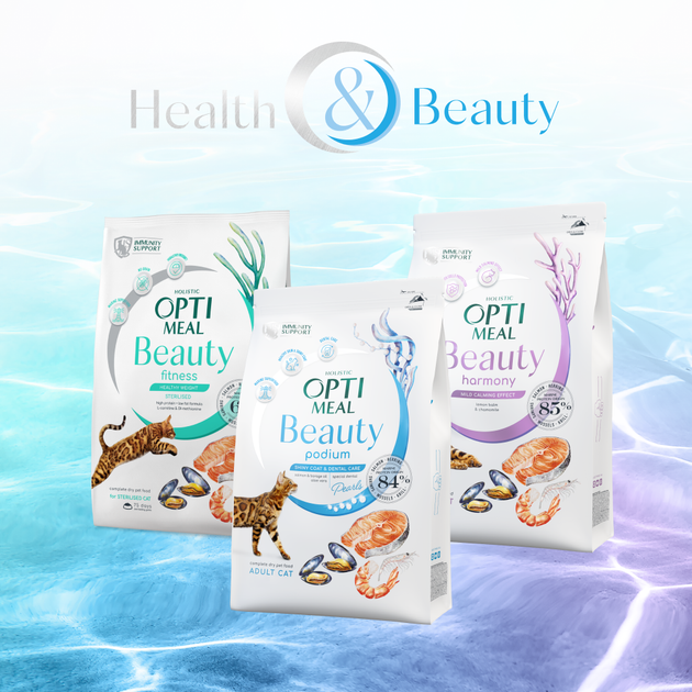 Беззерновой полнорационный сухой корм Optimeal Beauty Fitness для стерилизованных кошек и кастрированных кошек, формула на основе морепродуктов 1.5 кг (4820215369848) - изображение 9