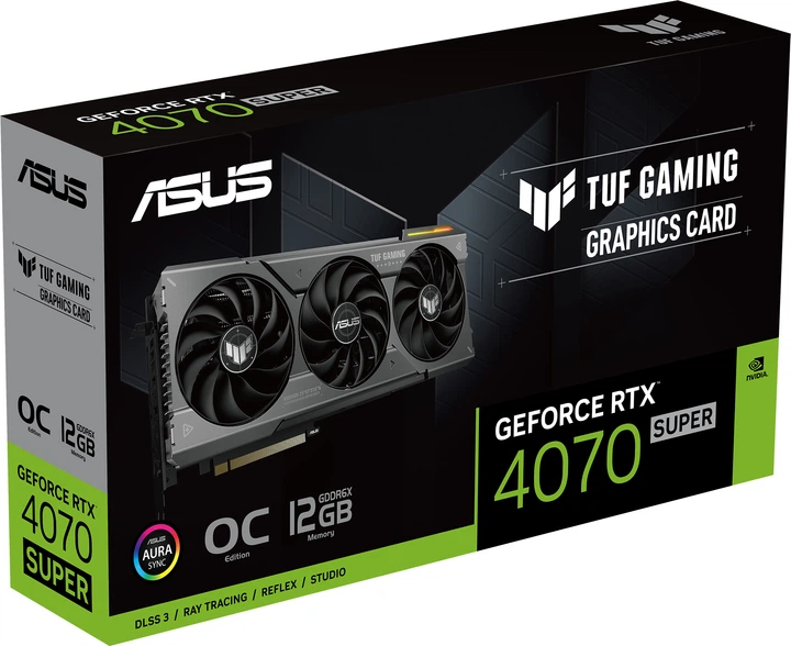 か*の様 ASUS RTX4070Ti 12GB TUF GAMING OC Видеокарта ASUS PCI-Ex GeForce RTX 4070 Super TUF Gaming OC