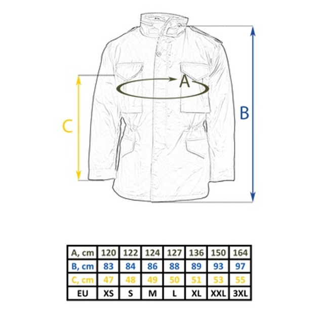 Куртка з підстібкою US STYLE M65 FIELD JACKET WITH LINER Оливкова XS - зображення 2