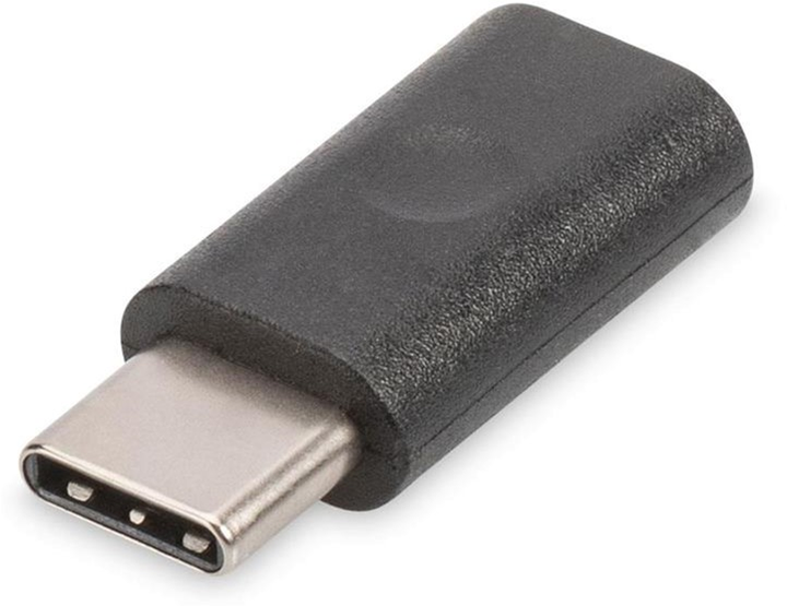 Adapter Digitus USB Type-C - micro-USB M/F Black (4016032388524) - obraz 1