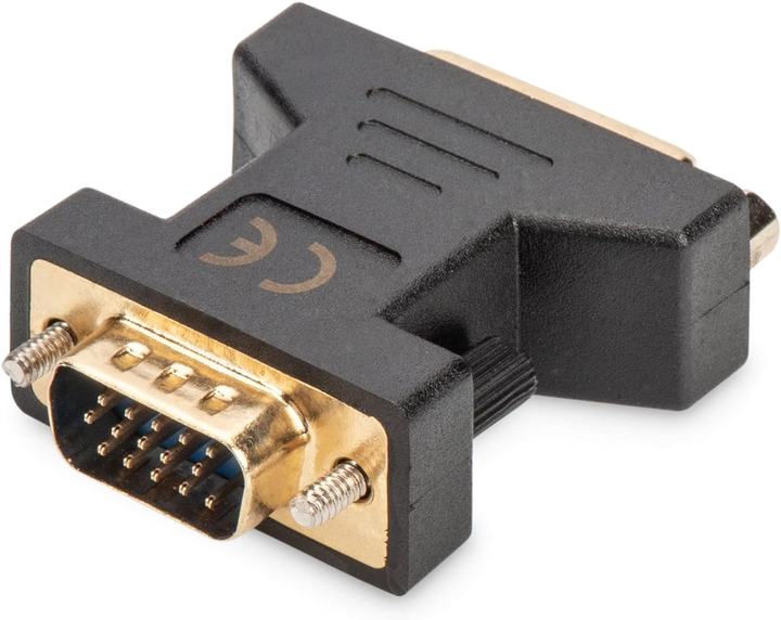 Adapter Digitus DVI-I - VGA HD D-SUB Black (4016032300526) - obraz 1